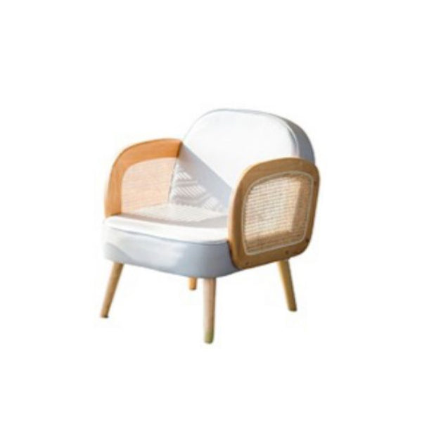Industrial Upholstered Accent Armchair 4 Legs Wood Frame Armchair