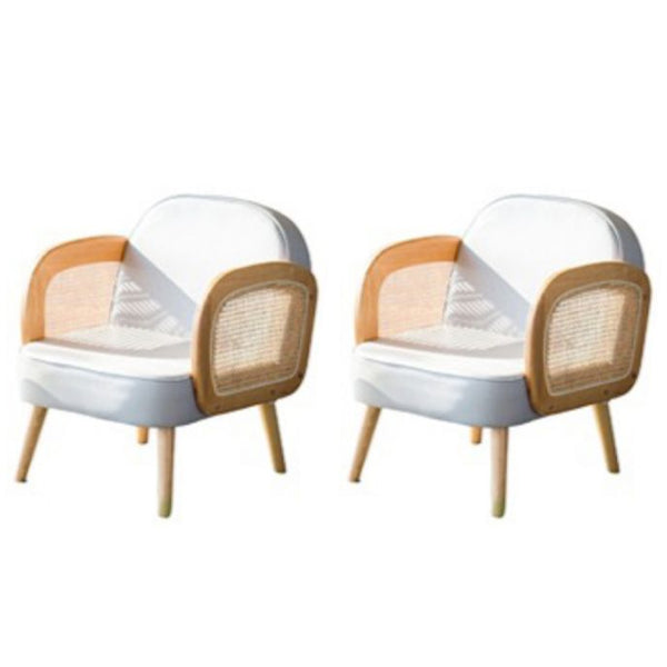 Industrial Upholstered Accent Armchair 4 Legs Wood Frame Armchair