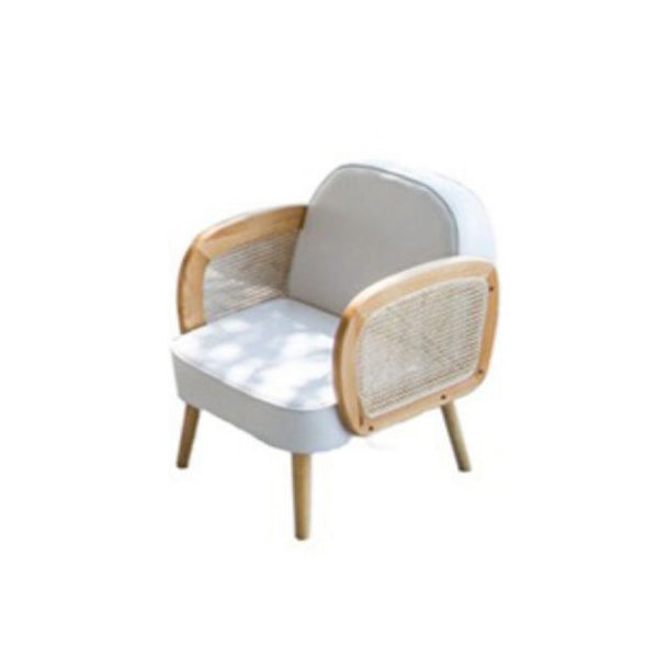 Industrial Upholstered Accent Armchair 4 Legs Wood Frame Armchair