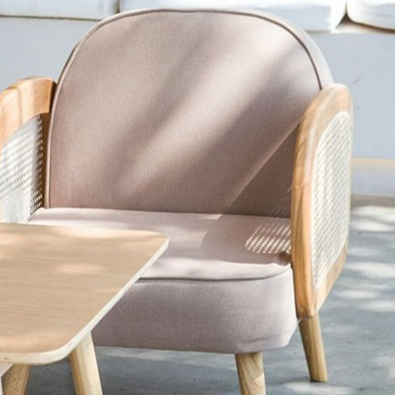 Industrial Upholstered Accent Armchair 4 Legs Wood Frame Armchair