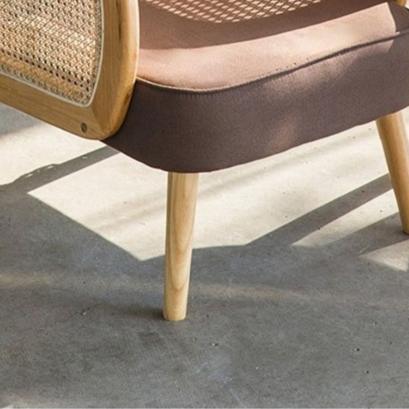 Industrial Upholstered Accent Armchair 4 Legs Wood Frame Armchair