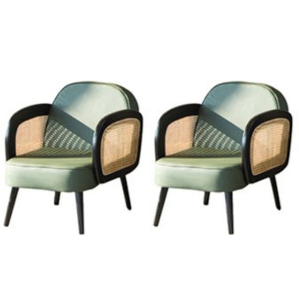 Industrial Upholstered Accent Armchair 4 Legs Wood Frame Armchair
