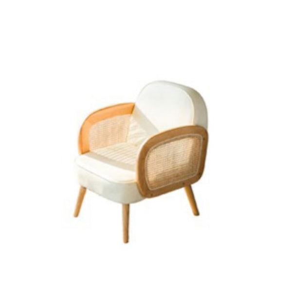 Industrial Upholstered Accent Armchair 4 Legs Wood Frame Armchair
