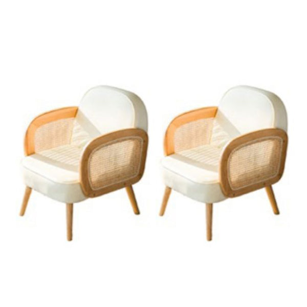 Industrial Upholstered Accent Armchair 4 Legs Wood Frame Armchair