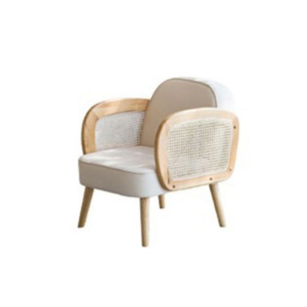 Industrial Upholstered Accent Armchair 4 Legs Wood Frame Armchair