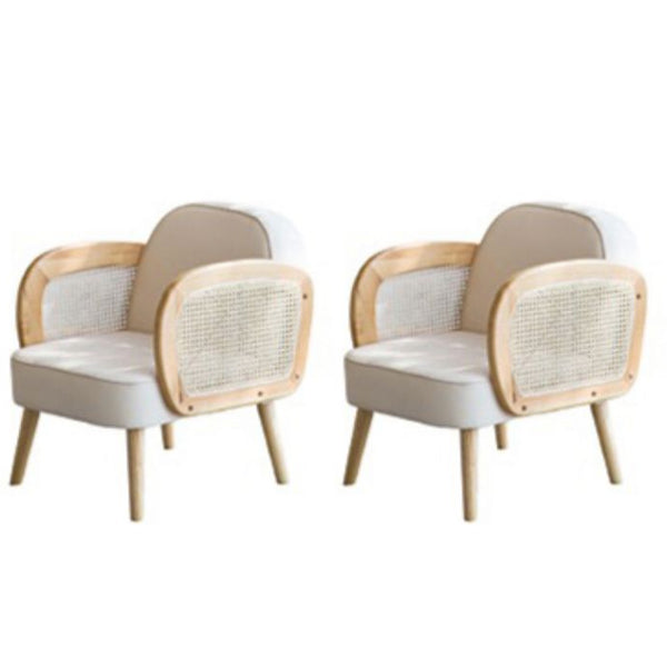 Industrial Upholstered Accent Armchair 4 Legs Wood Frame Armchair
