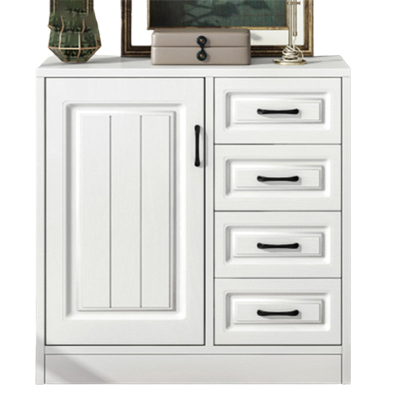 White Standard Cabinet Solid Wood Storage Cabinet with Drawer