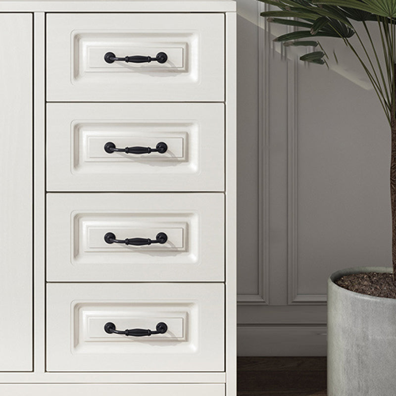 White Standard Cabinet Solid Wood Storage Cabinet with Drawer