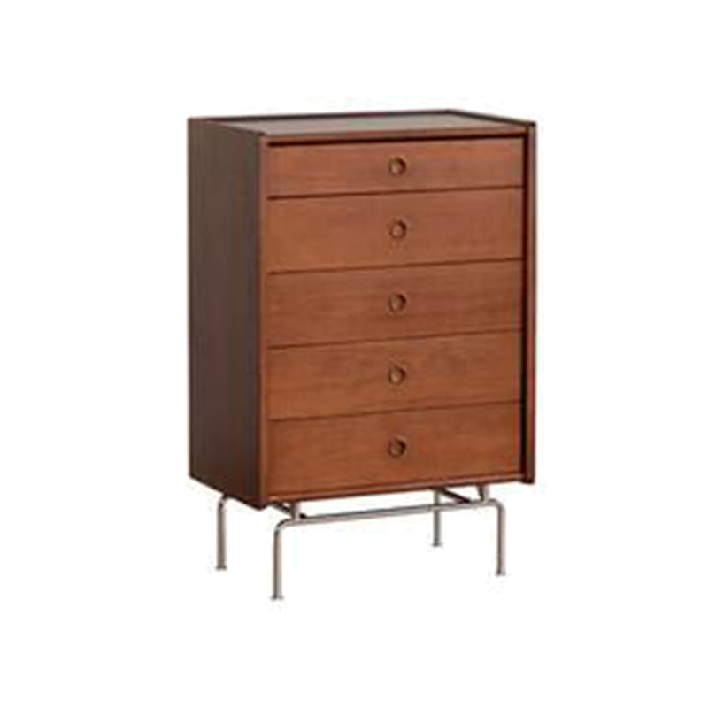 Mid-Century Modern Rectangle Accent Cabinet Solid Wood Storage Cabinet