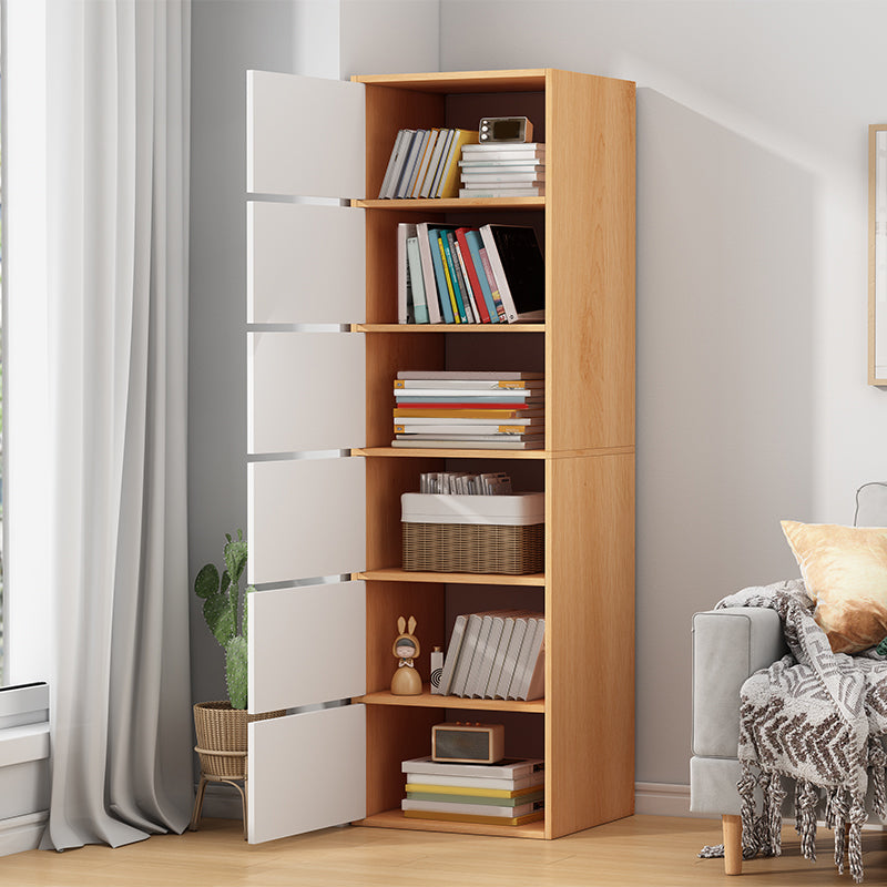 Contemporary Rectangle Storage Cabinet with Wooden Knobs Doors