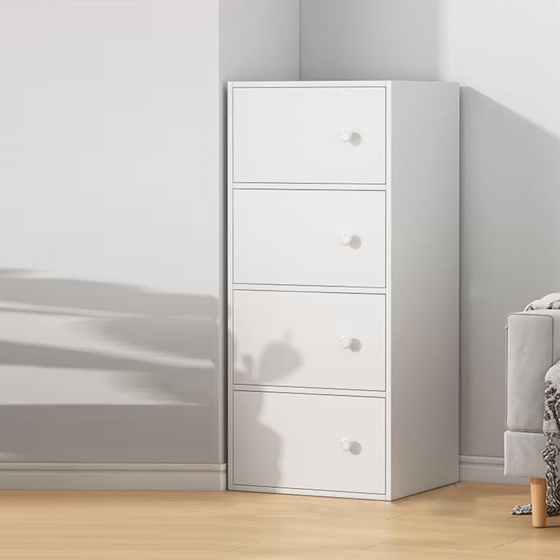 Contemporary Rectangle Storage Cabinet with Wooden Knobs Doors