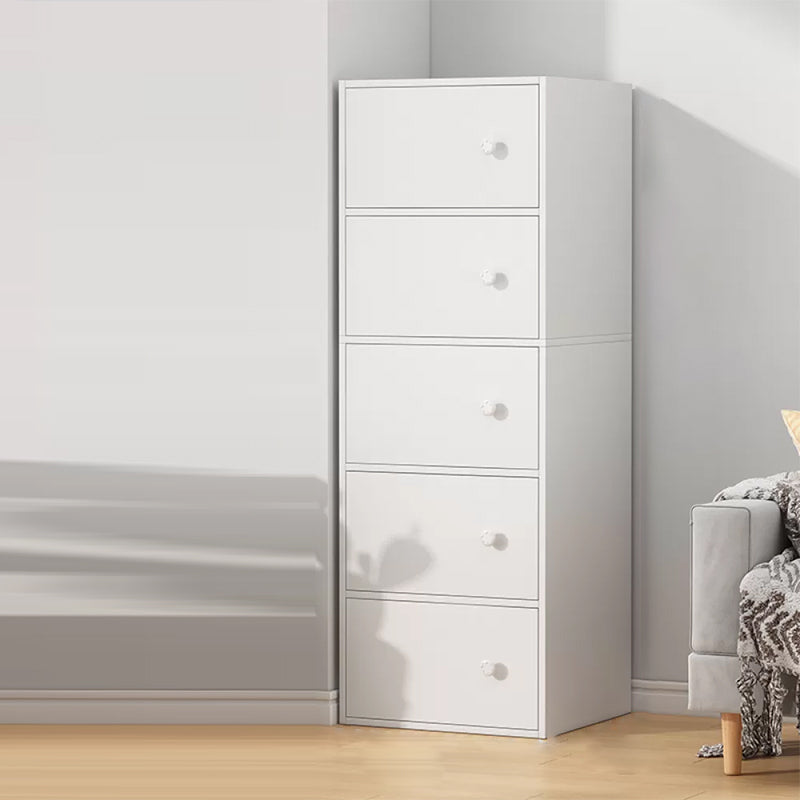 Contemporary Rectangle Storage Cabinet with Wooden Knobs Doors