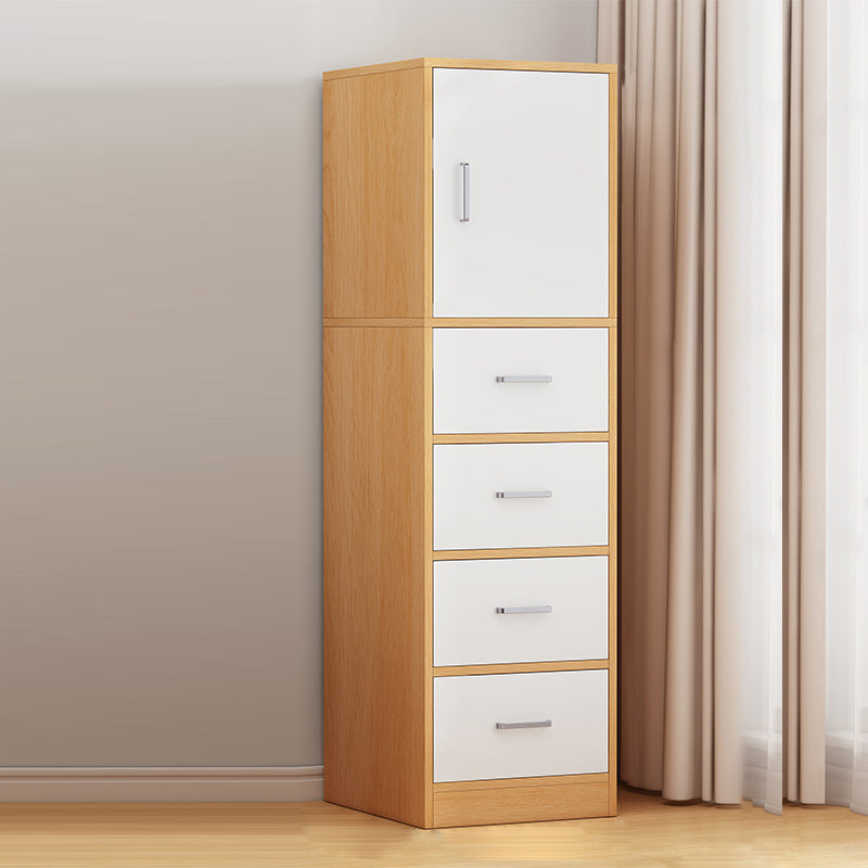 Contemporary Rectangle Storage Cabinet with Wooden Knobs Doors