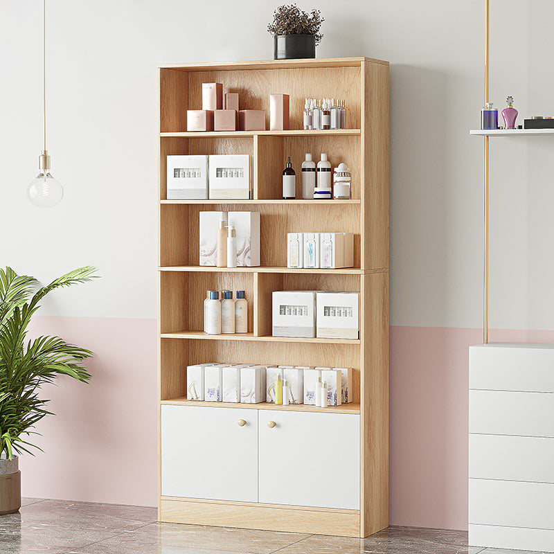 Contemporary Rectangle Wooden Cabinet with Shelves Storage Cabinet