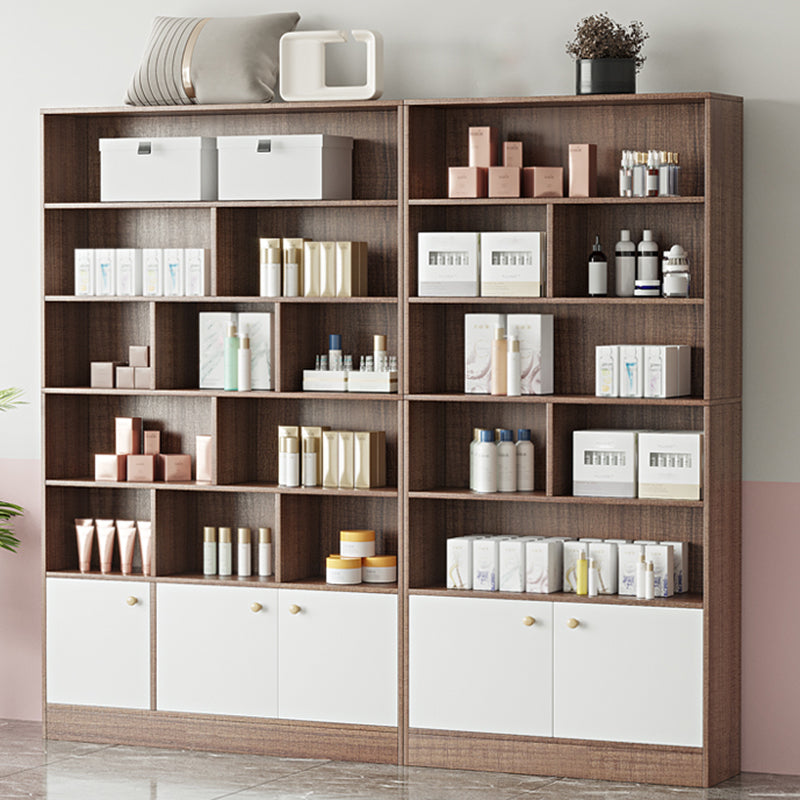 Contemporary Rectangle Wooden Cabinet with Shelves Storage Cabinet
