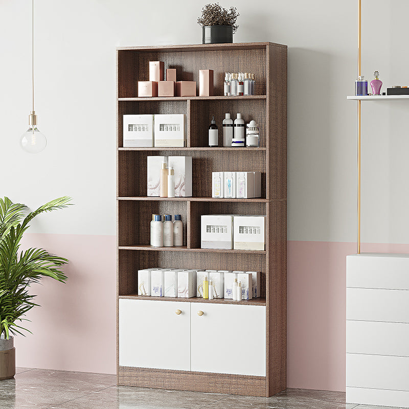 Contemporary Rectangle Wooden Cabinet with Shelves Storage Cabinet