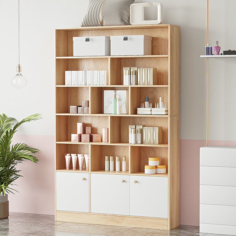 Contemporary Rectangle Wooden Cabinet with Shelves Storage Cabinet