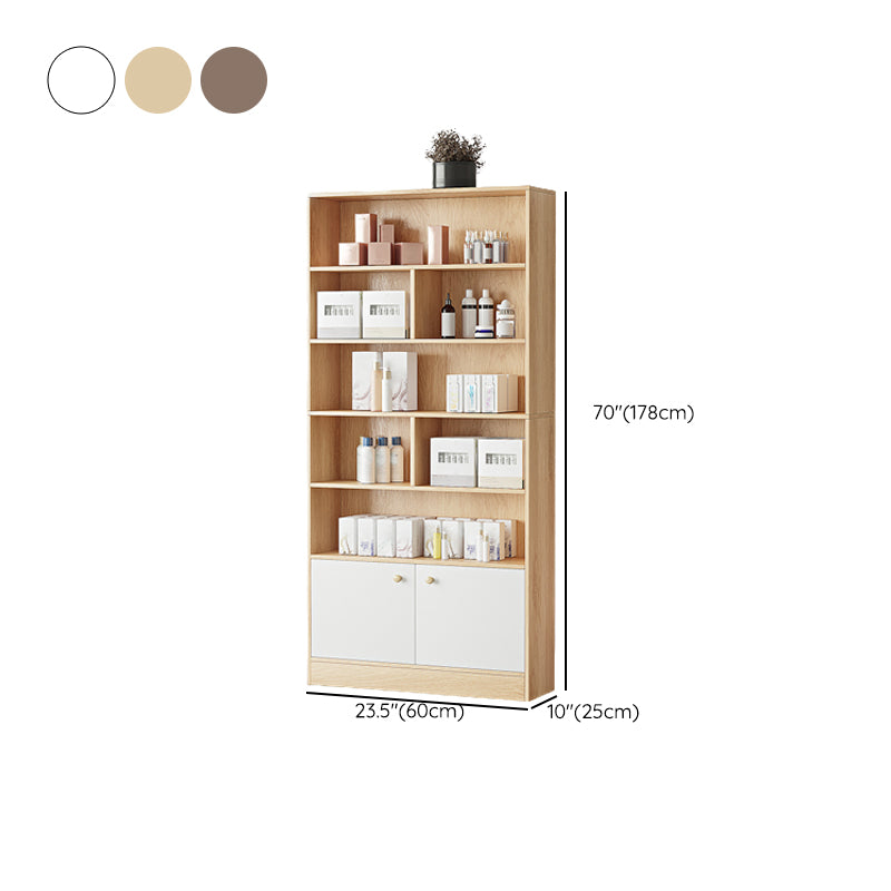 Contemporary Rectangle Wooden Cabinet with Shelves Storage Cabinet