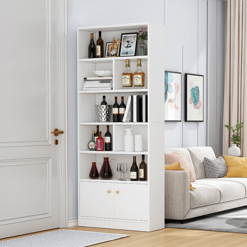 Contemporary Wooden Cabinet with Shelves Rectangle Storage Cabinet