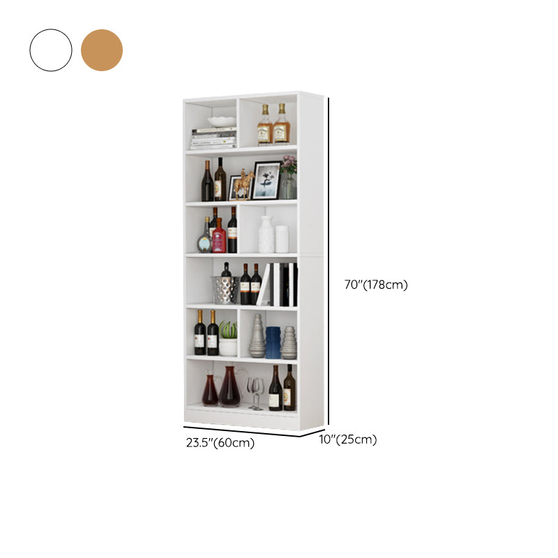 Contemporary Wooden Cabinet with Shelves Rectangle Storage Cabinet