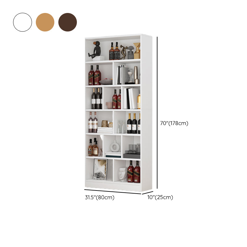 Contemporary Wooden Cabinet with Shelves Rectangle Storage Cabinet