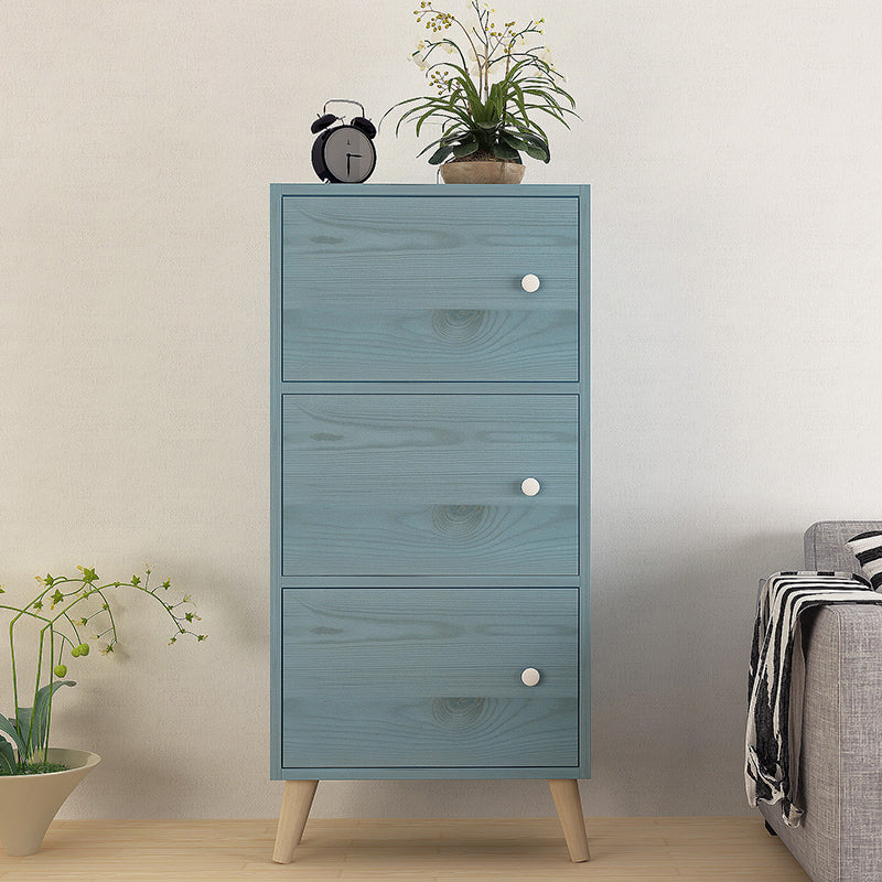 Contemporary Wooden Accent Cabinet with Knobs Doors and Straight Legs