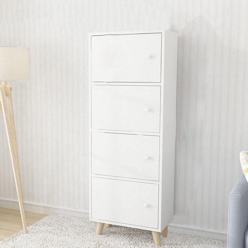 Contemporary Wooden Accent Cabinet with Knobs Doors and Straight Legs