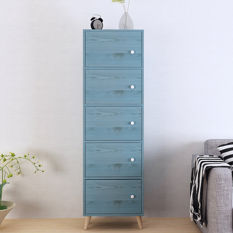 Contemporary Wooden Accent Cabinet with Knobs Doors and Straight Legs