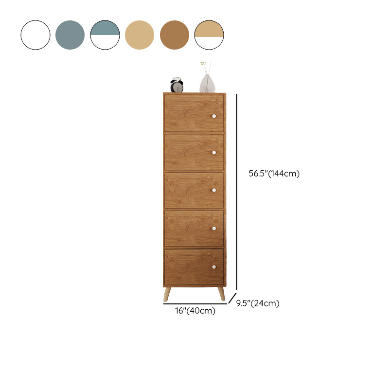 Contemporary Wooden Accent Cabinet with Knobs Doors and Straight Legs