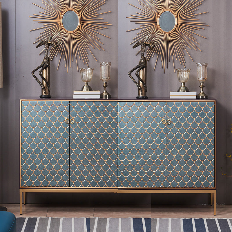 Industrial Accent Cabinet with Cup Pulls Doors and Straight Legs