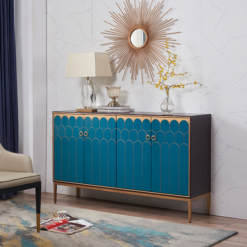 Industrial Accent Cabinet with Cup Pulls Doors and Straight Legs