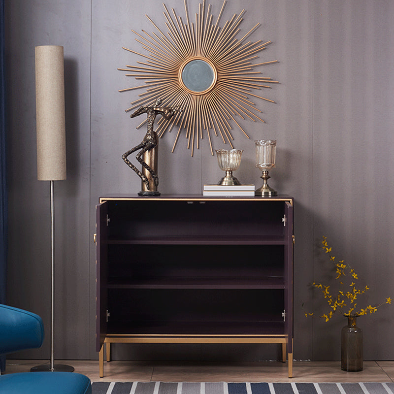 Industrial Accent Cabinet with Cup Pulls Doors and Straight Legs