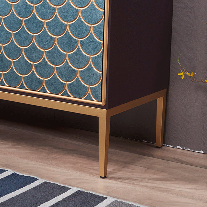 Industrial Accent Cabinet with Cup Pulls Doors and Straight Legs