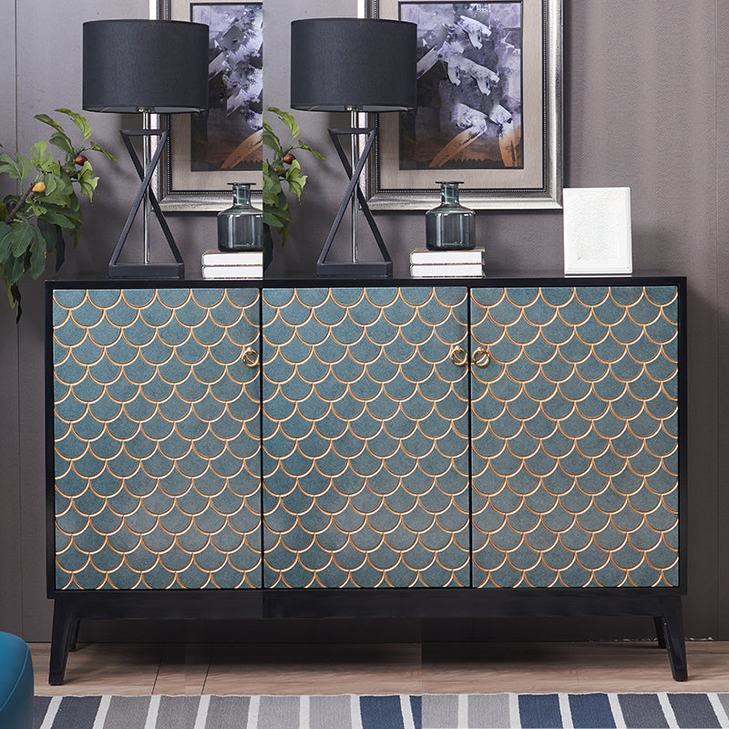 Industrial Accent Cabinet with Cup Pulls Doors and Straight Legs