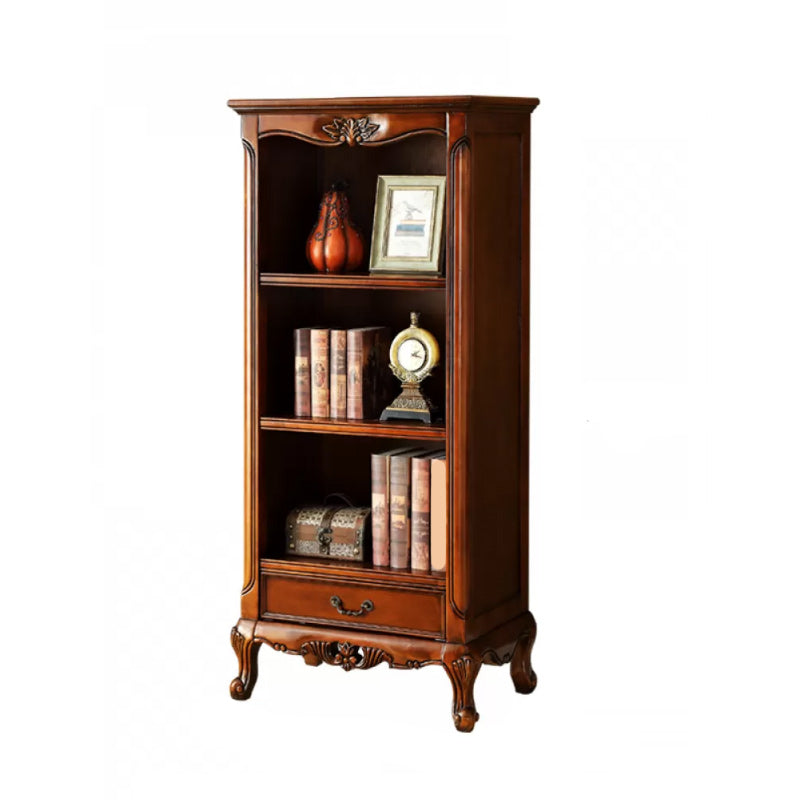 Mid-Century Modern Accent Chest with Shelves Wood Rectangle Chest
