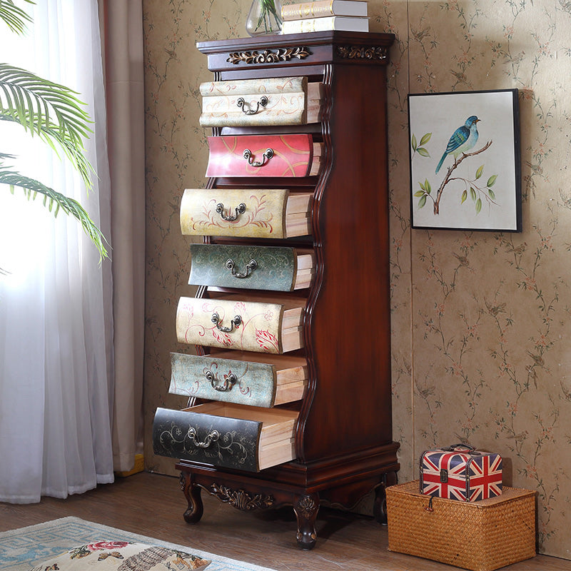 Mid-Century Modern Rectangle Chest with 7 Drawers and Cabriole Legs