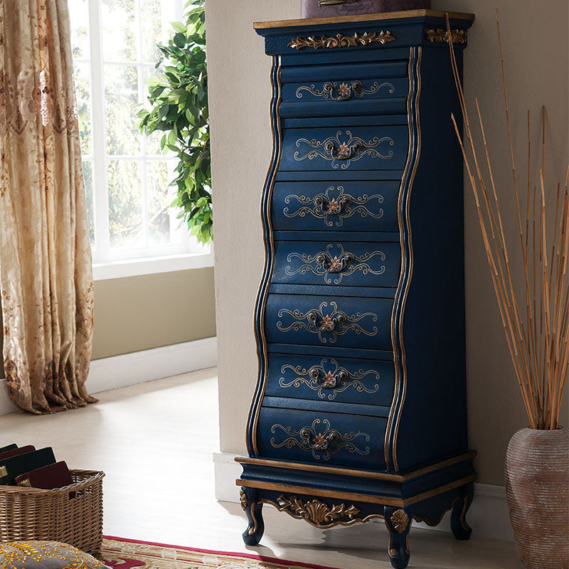 Mid-Century Modern Rectangle Chest with 7 Drawers and Cabriole Legs