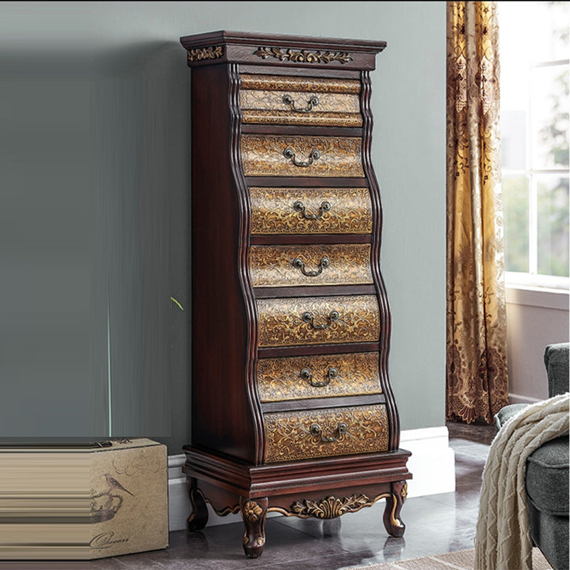 Mid-Century Modern Rectangle Chest with 7 Drawers and Cabriole Legs