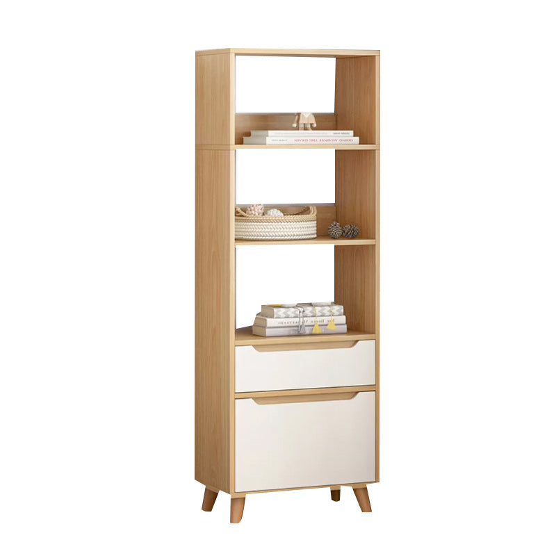 Contemporary Style Simple Wood Chest with Shelves for Living Room
