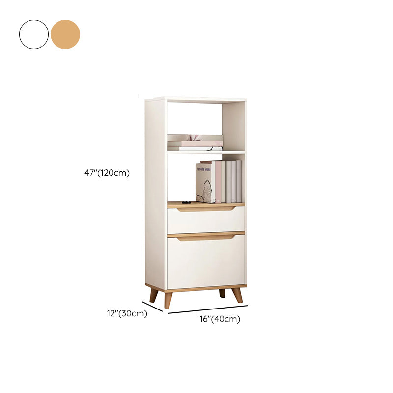 Contemporary Style Simple Wood Chest with Shelves for Living Room