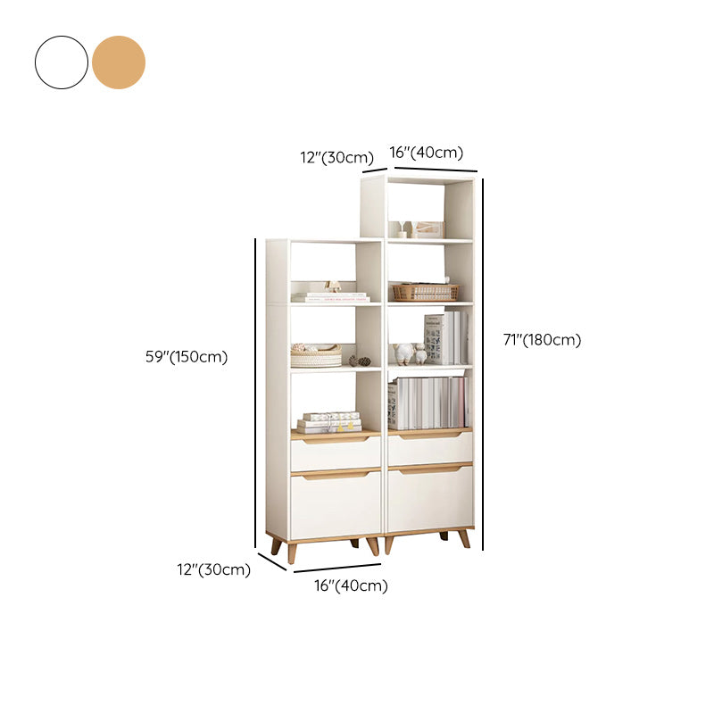 Contemporary Style Simple Wood Chest with Shelves for Living Room