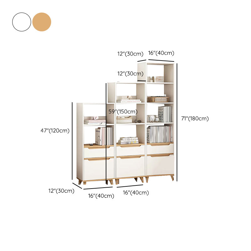 Contemporary Style Simple Wood Chest with Shelves for Living Room