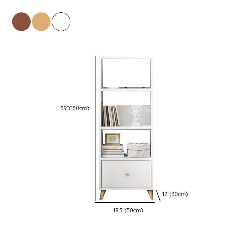 Contemporary Style Simple Wood Chest with Shelves for Living Room