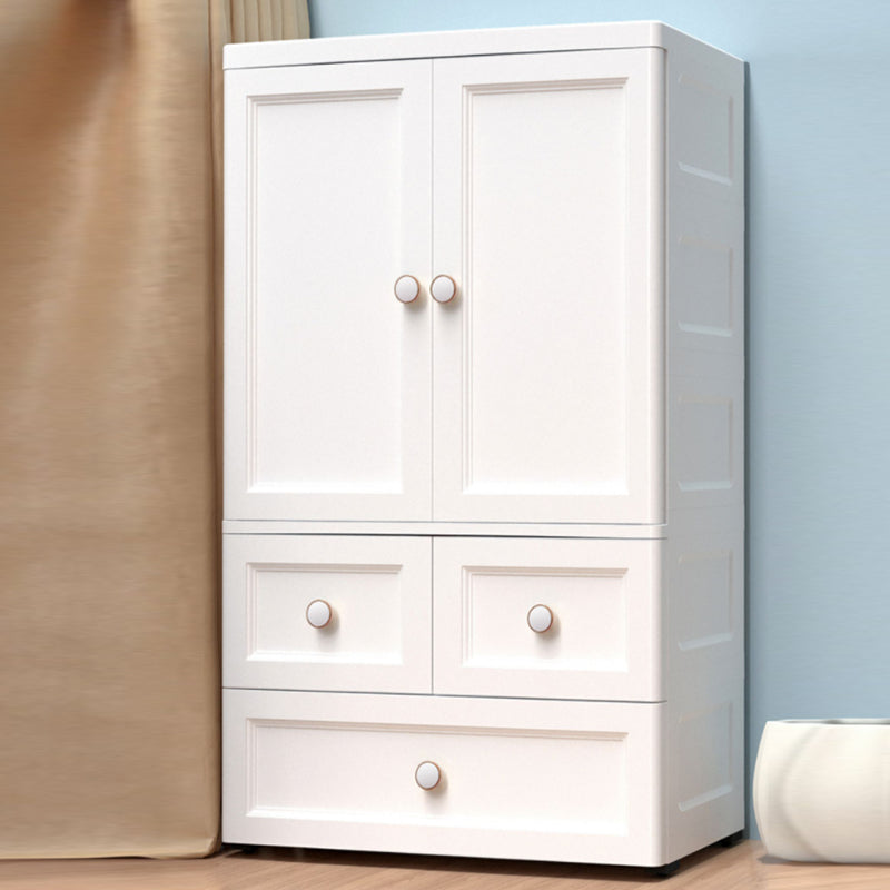Matte Finish Plastic Storage Cabinet Modern Hinged Door Cabinet