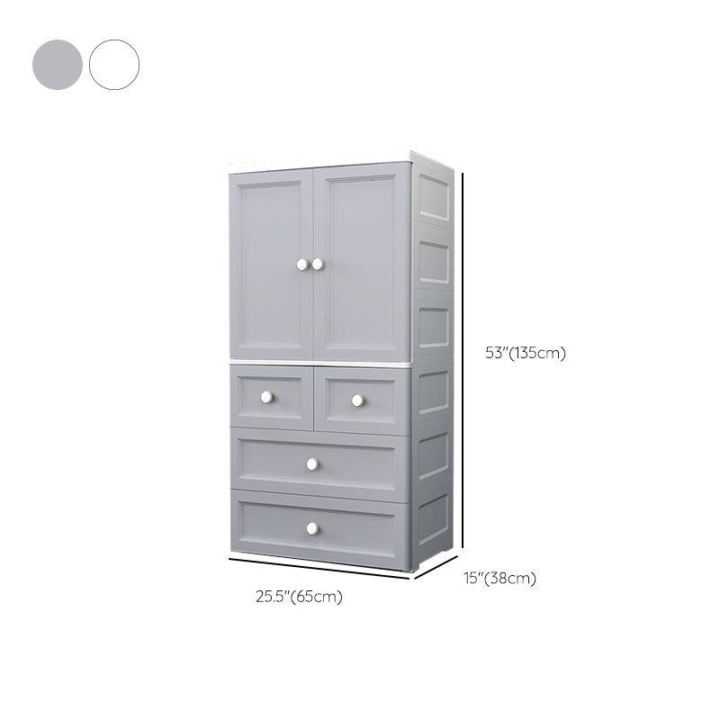 Matte Finish Plastic Storage Cabinet Modern Hinged Door Cabinet
