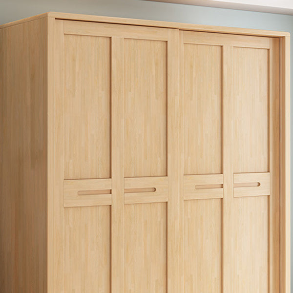 Contemporary Rubberwood Storage Cabinet Sliding Door Cabinet with Legs