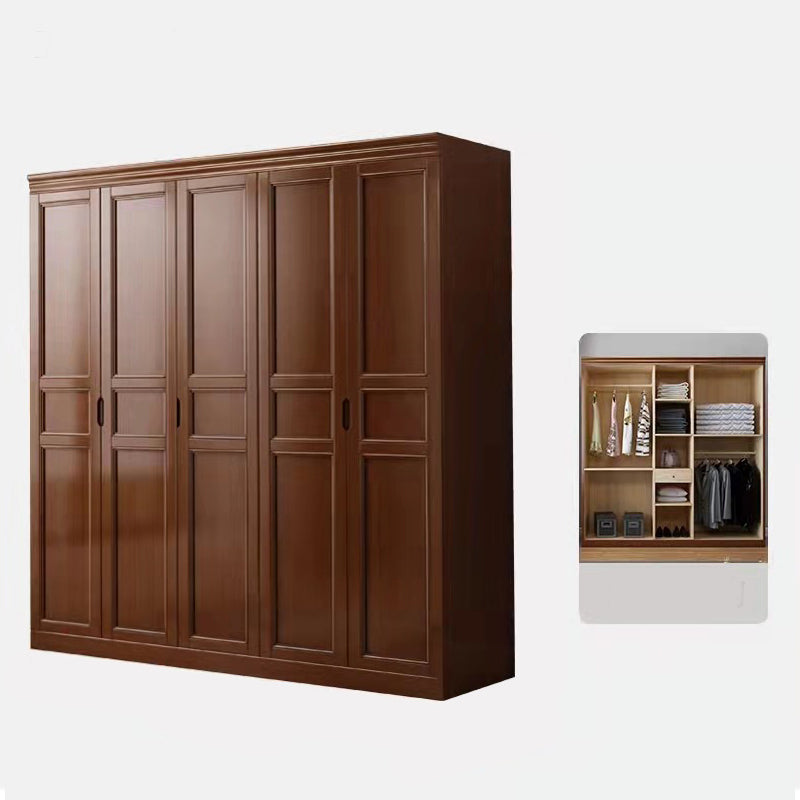 Matte Finish Cabinet for Bedroom Traditional Rubberwood Storage Cabinet