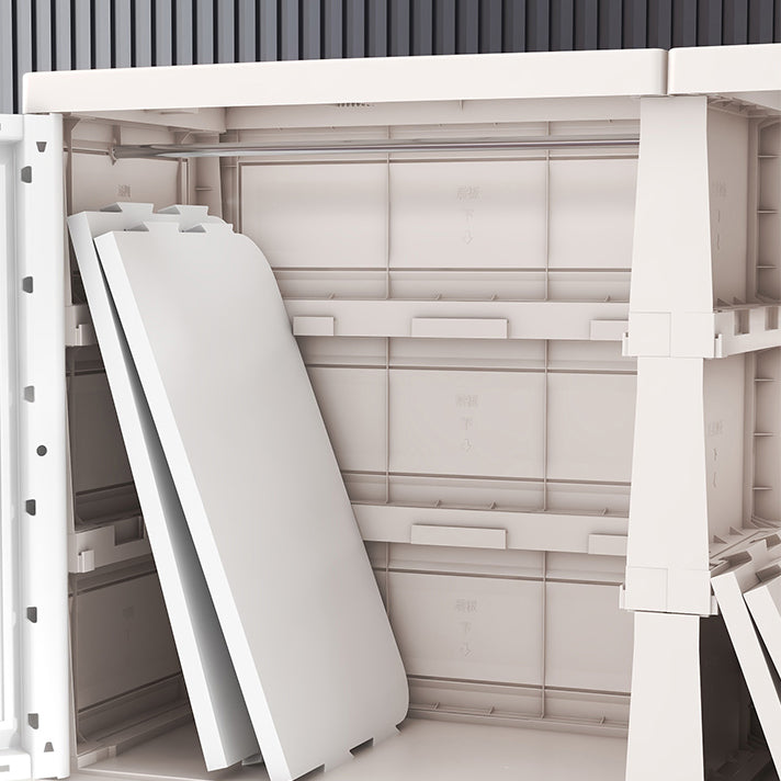 White Plastic Contemporary Storage Cabinet Interior Cabinet for Bedroom