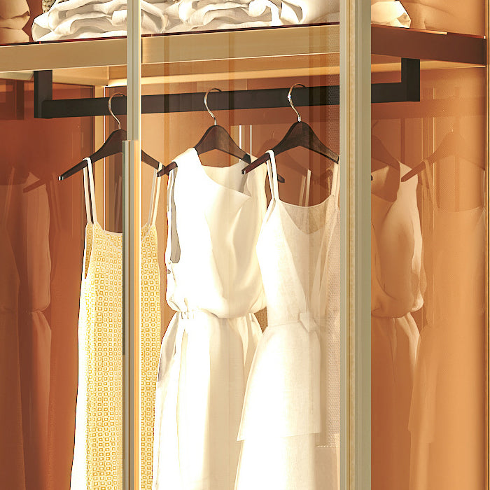 Metal Storage Cabinet with Glass Doors Contemporary Hinged Door Cabinet