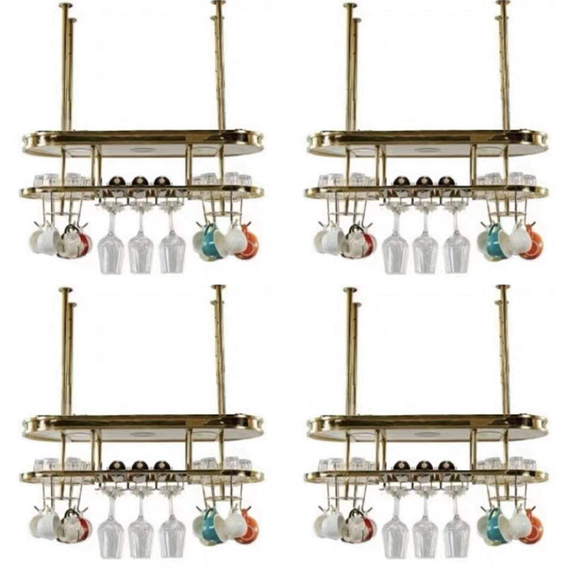 Stainless Steel Wine Holder Rack Modern Style Hanging Wine Rack Holder